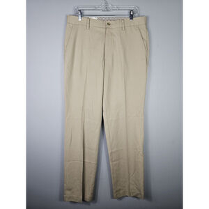 NWT Denver Hayes Mens Modern Comfort Fit Cotton Khaki Straight Leg 34×34